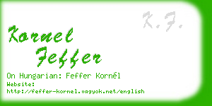 kornel feffer business card